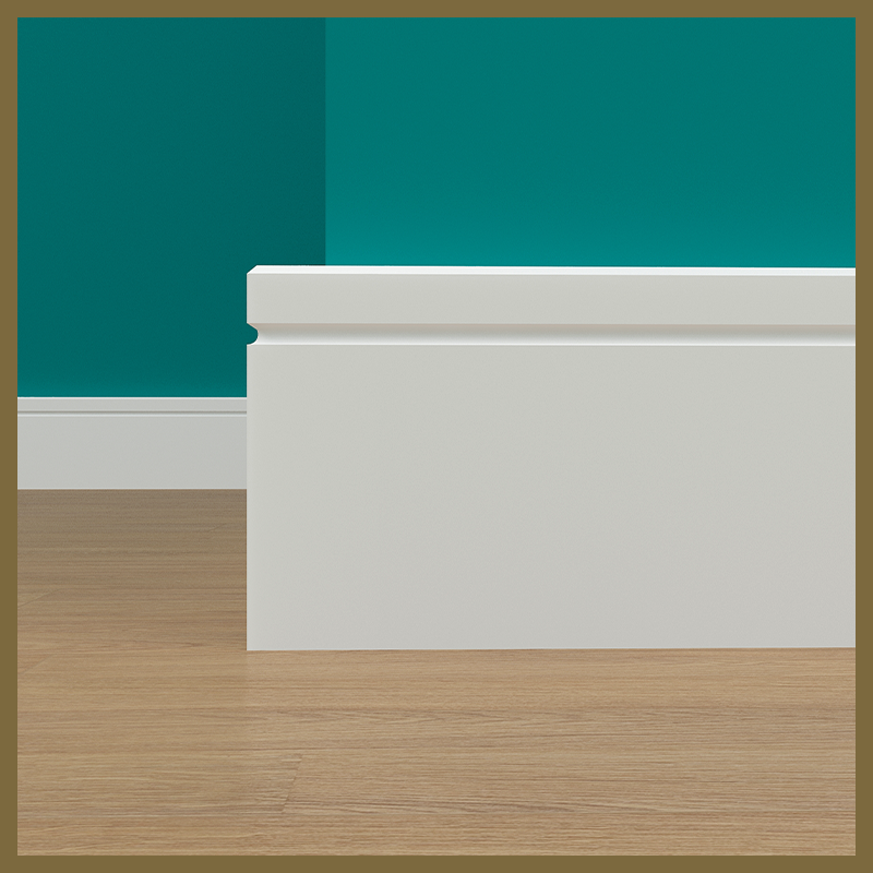 Edge 2x2 C 1 Groove White Skirting Boards