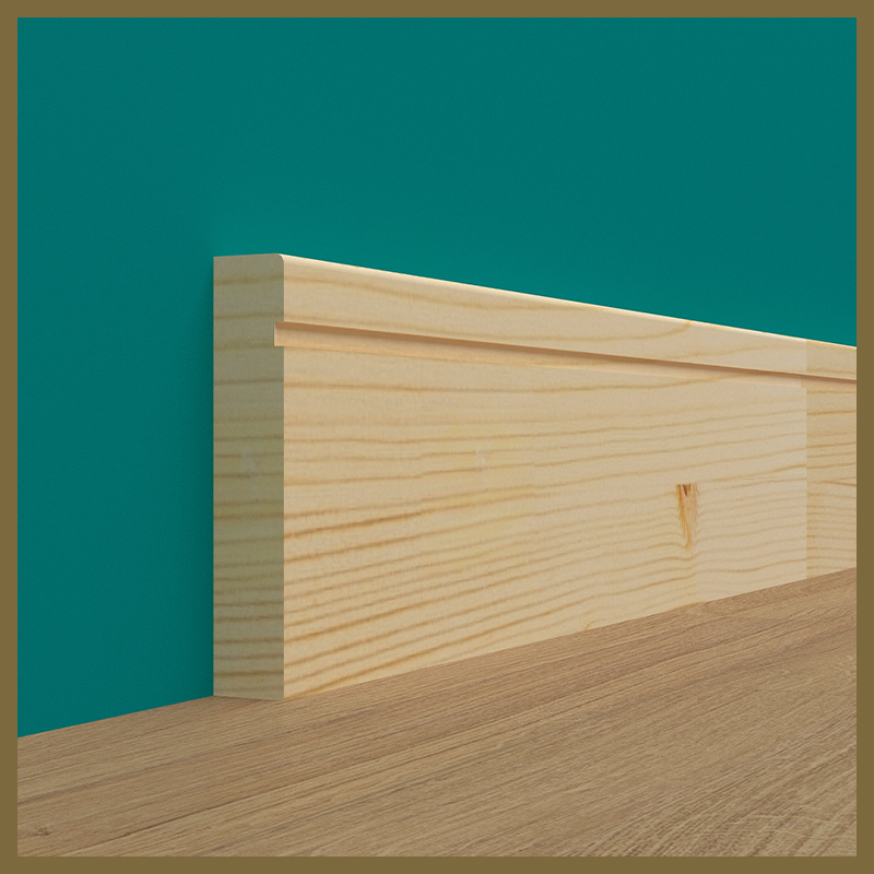 Pencil Round 1 Groove Pine Skirting Board