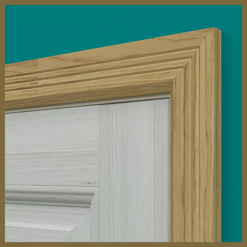 Chamfer V 3 Groove Oak Architrave