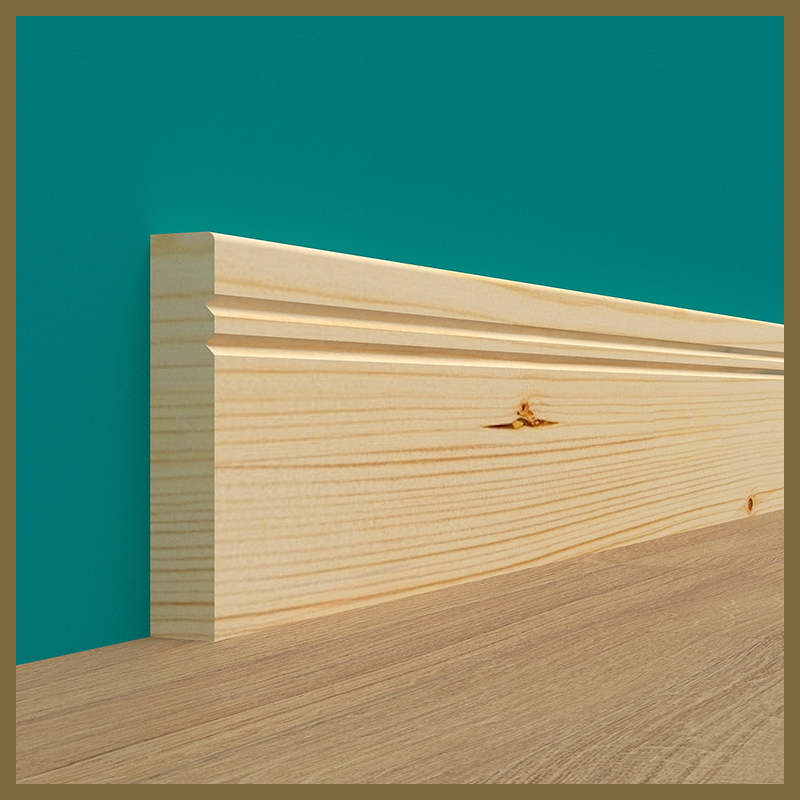 Pencil Round V 2 Groove Pine Skirting Board