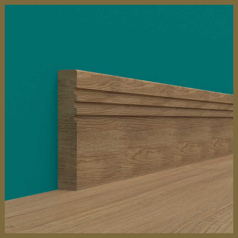Pencil Round Groove 3 Walnut Skirting Board