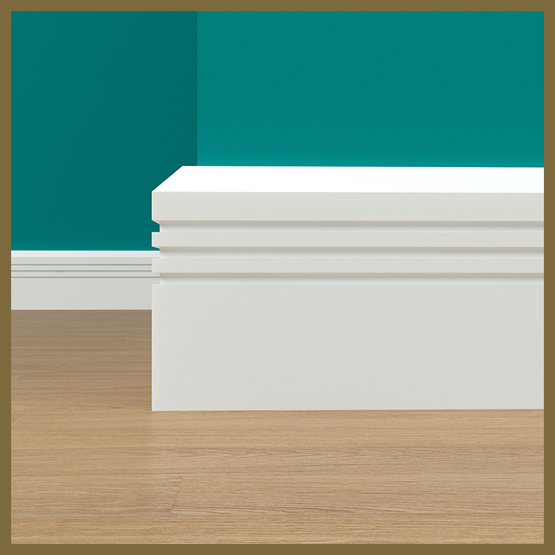 Chamfer 3 Groove Skirting Board