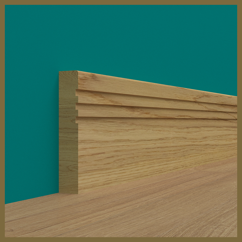 Pencil Round 3 Groove Oak Skirting Board