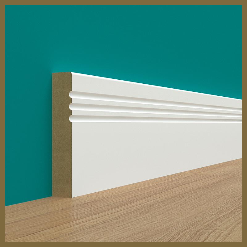 Pencil Round C 3 Groove Skirting Board