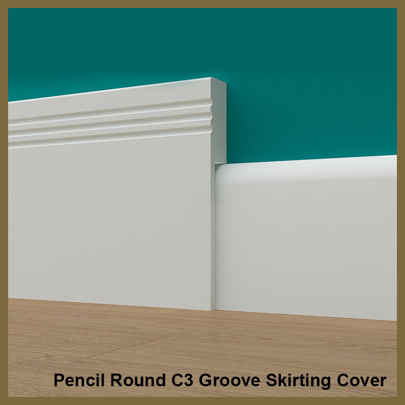 Pencil Round C 3 Groove Skirting Board Cover