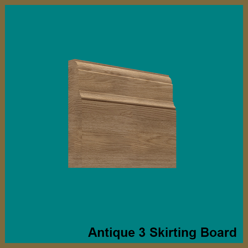 Antique 3 Walnut Skirting Board