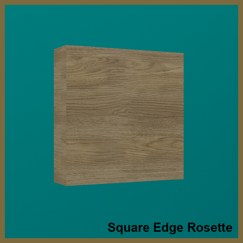 Walnut Squre Edge Rosette Block