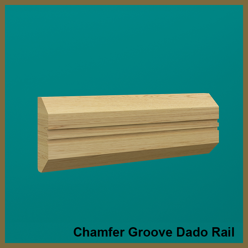 Oak Chamfer Groove Dado Rail