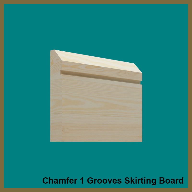 Chamfer 1 Groove Pine Skirting Board