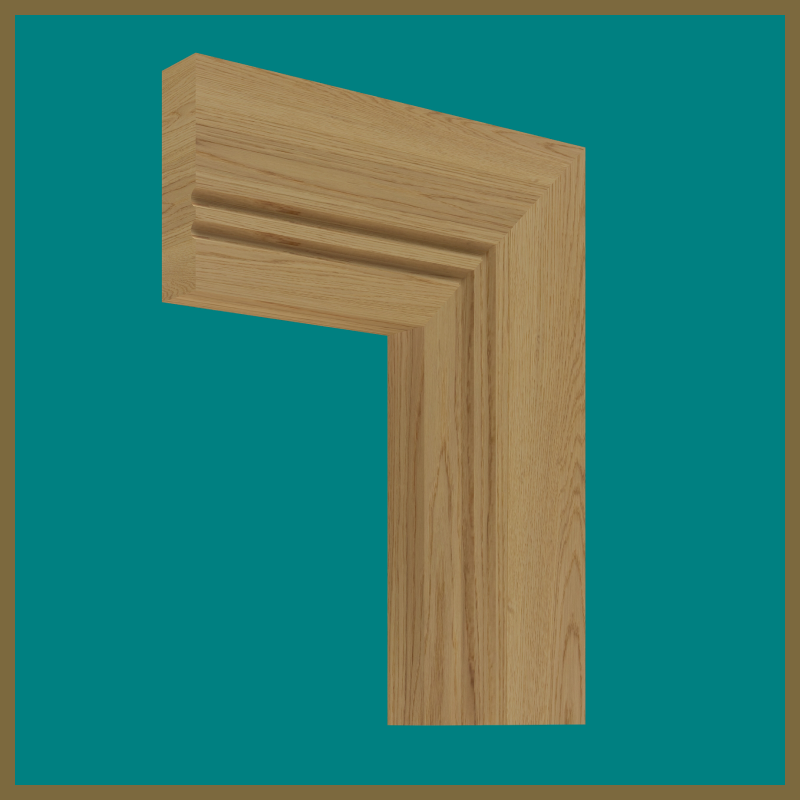 Square Edge C 2 Groove Oak Architrave
