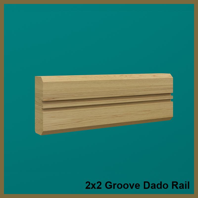 2x2 Groove Oak Dado Rail