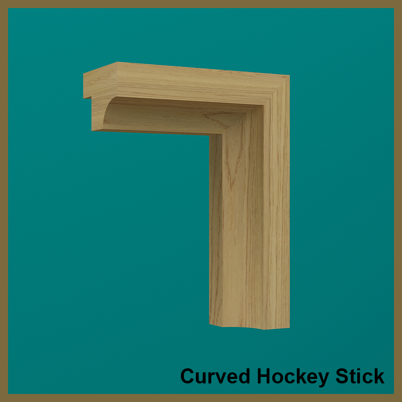 Curved Oak Hockey Stick