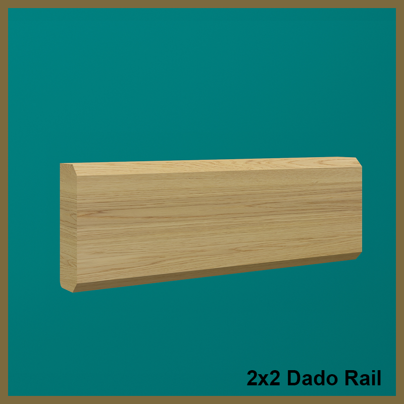 Oak 2x2 Dado Rail