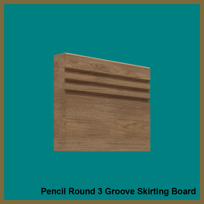 Pencil Round Groove 3 Walnut Skirting Board