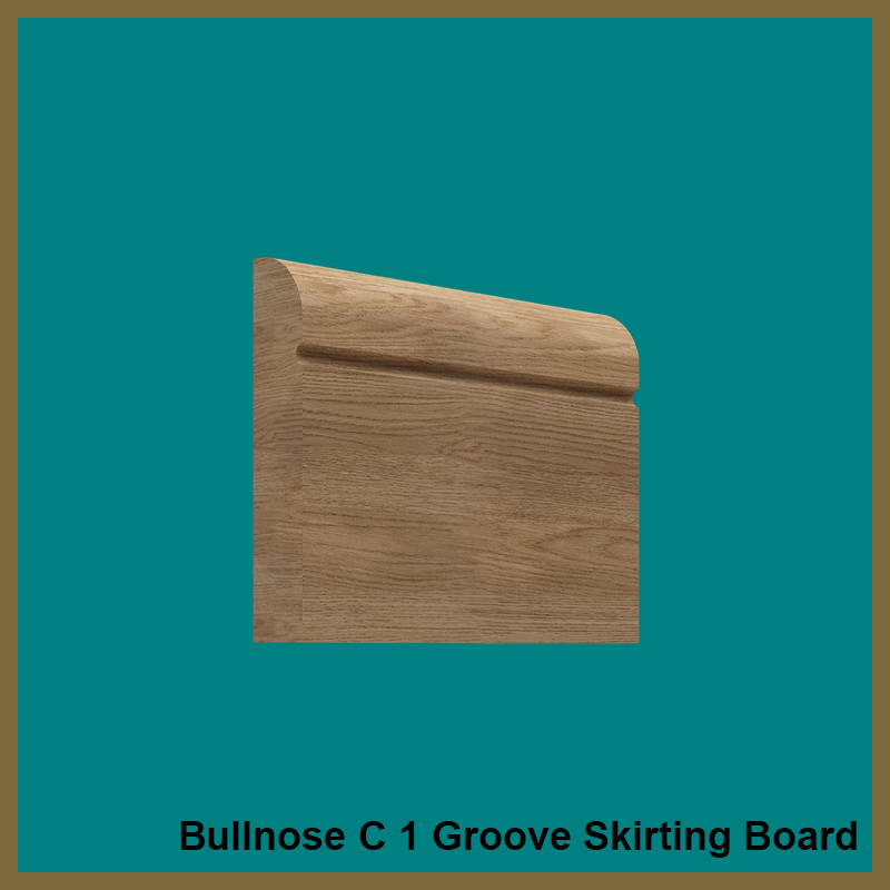Bullnose C 1 Groove Walnut Skirting Board