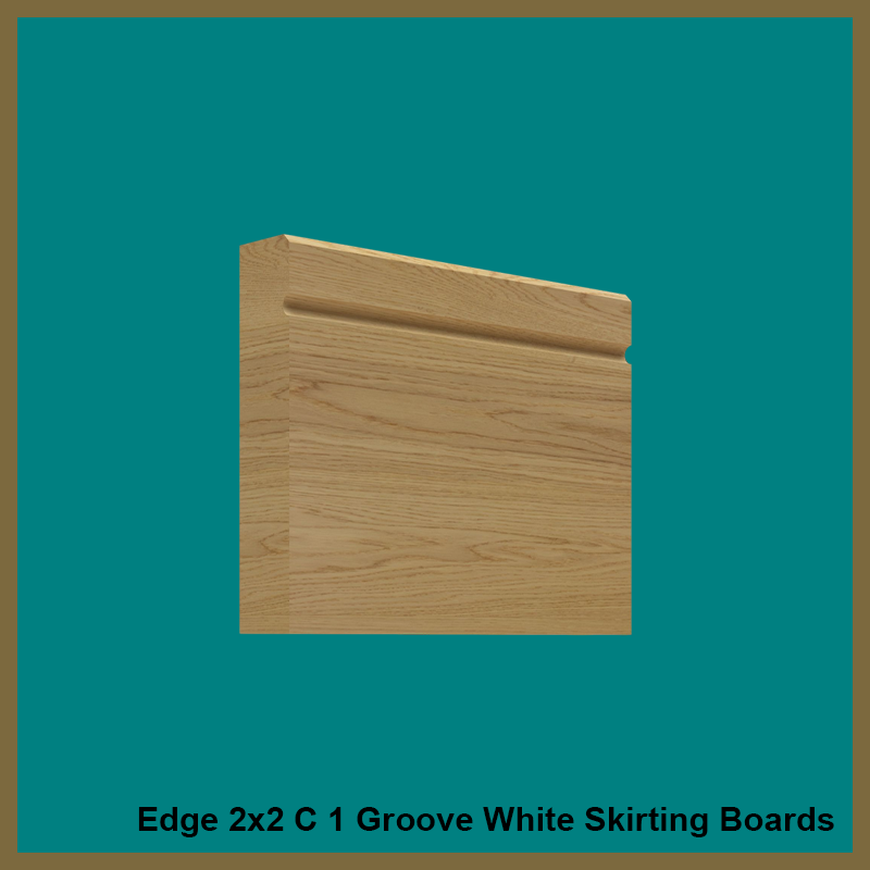 Edge 2x2 C 1 Groove White Skirting Boards