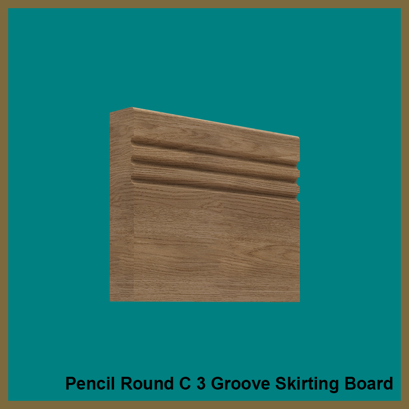 Pencil Round C3 Groove Walnut Skirting Board