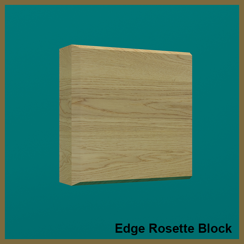 Oak Chamfer Edge Rosette Block