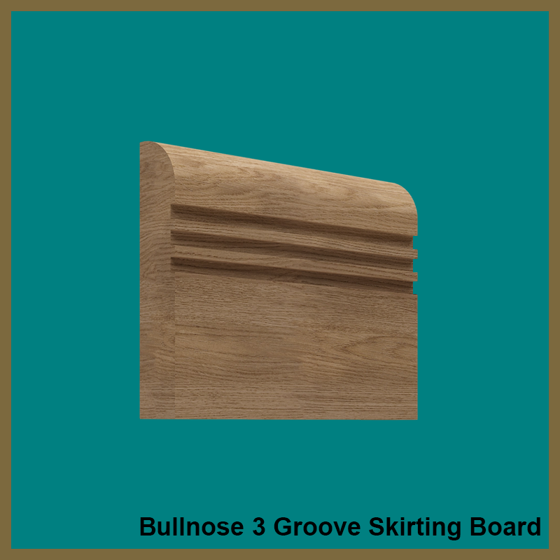 Bullnose Groove 3 Walnut Skirting Board