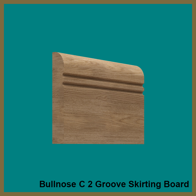 Bullnose C 2 Groove Walnut Skirting Board