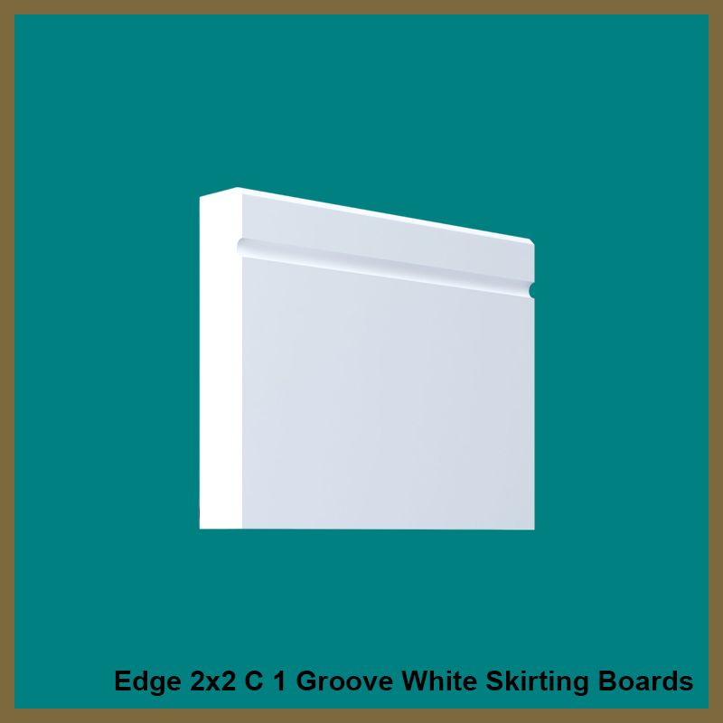 Edge 2x2 C 1 Groove White Skirting Boards