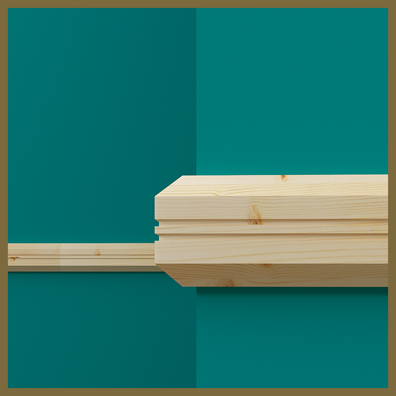 Pine Chamfer Groove Dado Rail