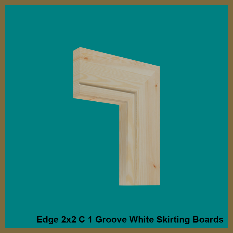 Edge 2x2 C 1 Groove White Skirting Boards