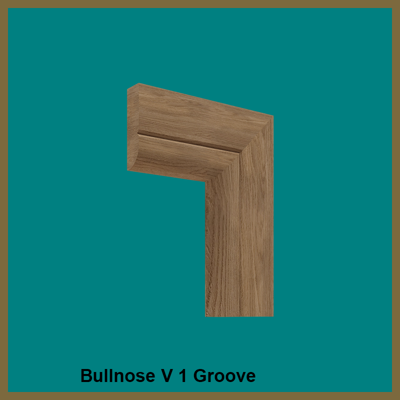 Bullnose V 1Groove Walnut Architrave
