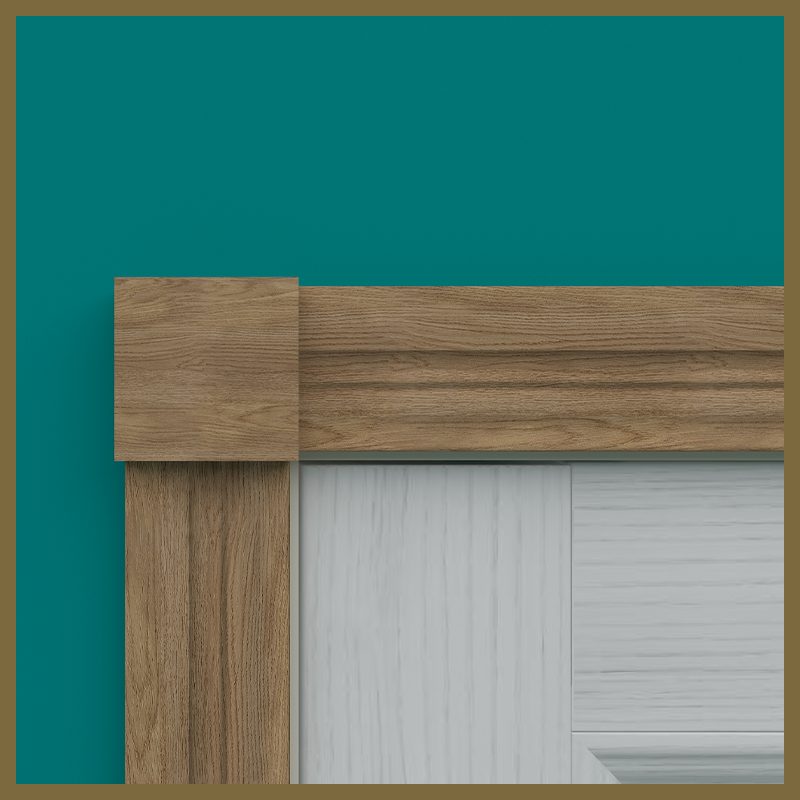 Walnut Squre Edge Rosette Block