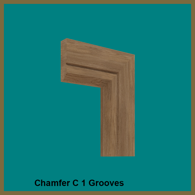 Chamfer C 1 Groove Walnut Architrave