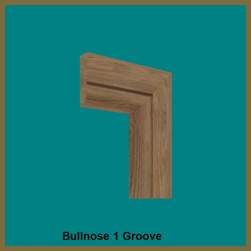 Bullnose 1 Groove Walnut Architrave