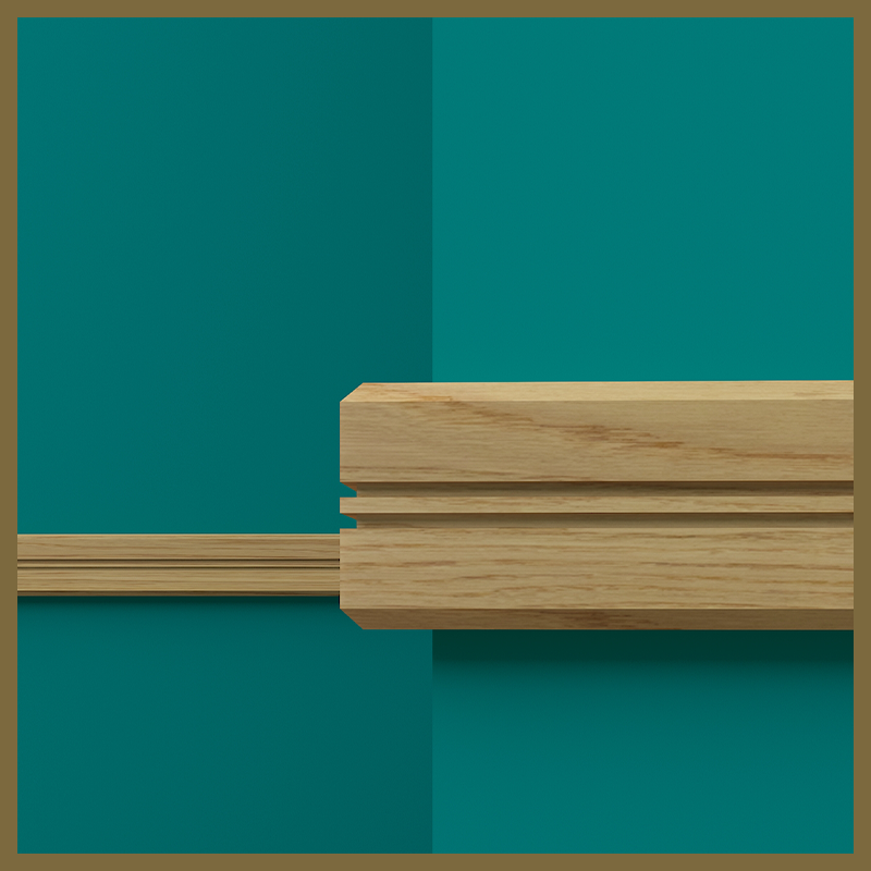2x2 Groove Oak Dado Rail