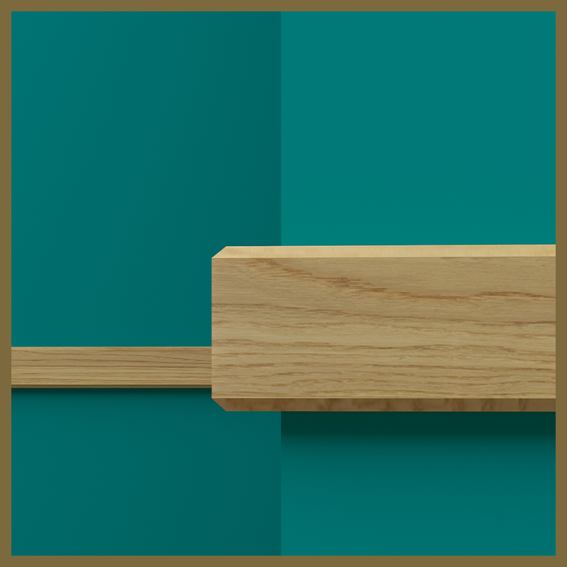 Oak 2x2 Dado Rail
