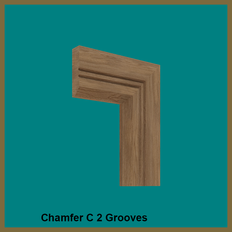 Chamfer C 2 Groove Walnut Architrave