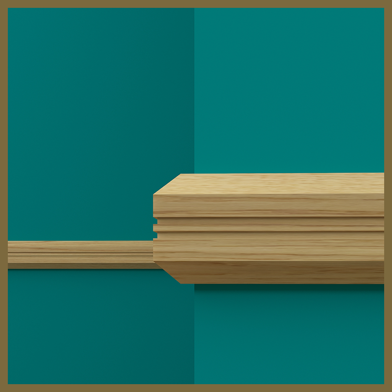 Oak Chamfer Groove Dado Rail