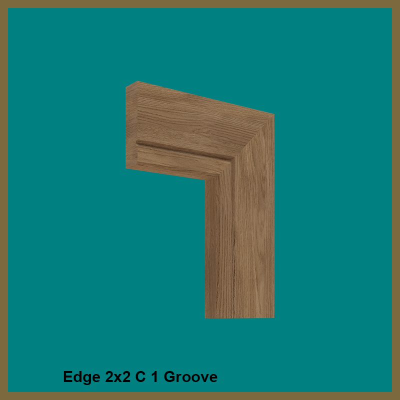 Edge 2x2 C 1 Groove Walnut Architrave