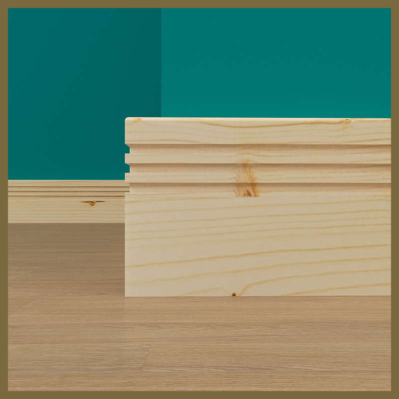 Pencil Round 3 Groove Pine Skirting Board