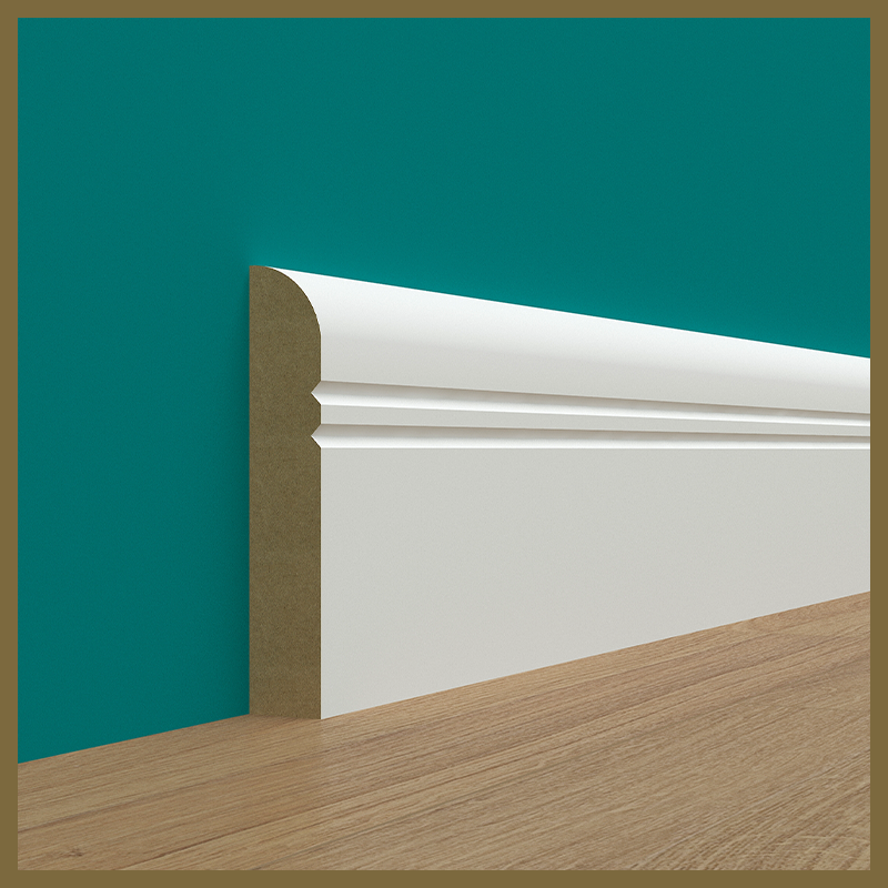 Bullnose V 2 Groove Skirting Board