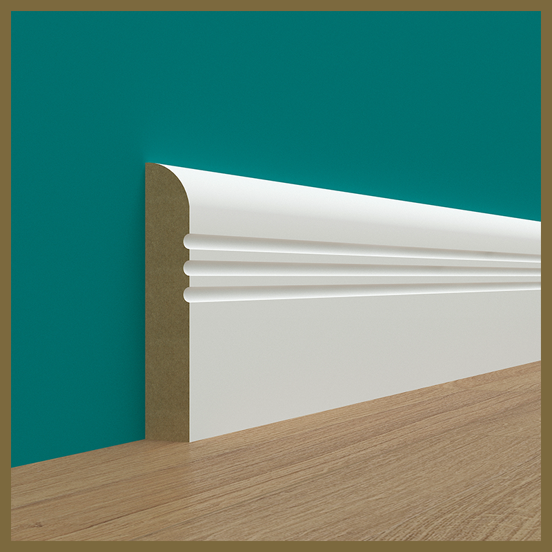 Bullnose C 3 Groove Skirting Board
