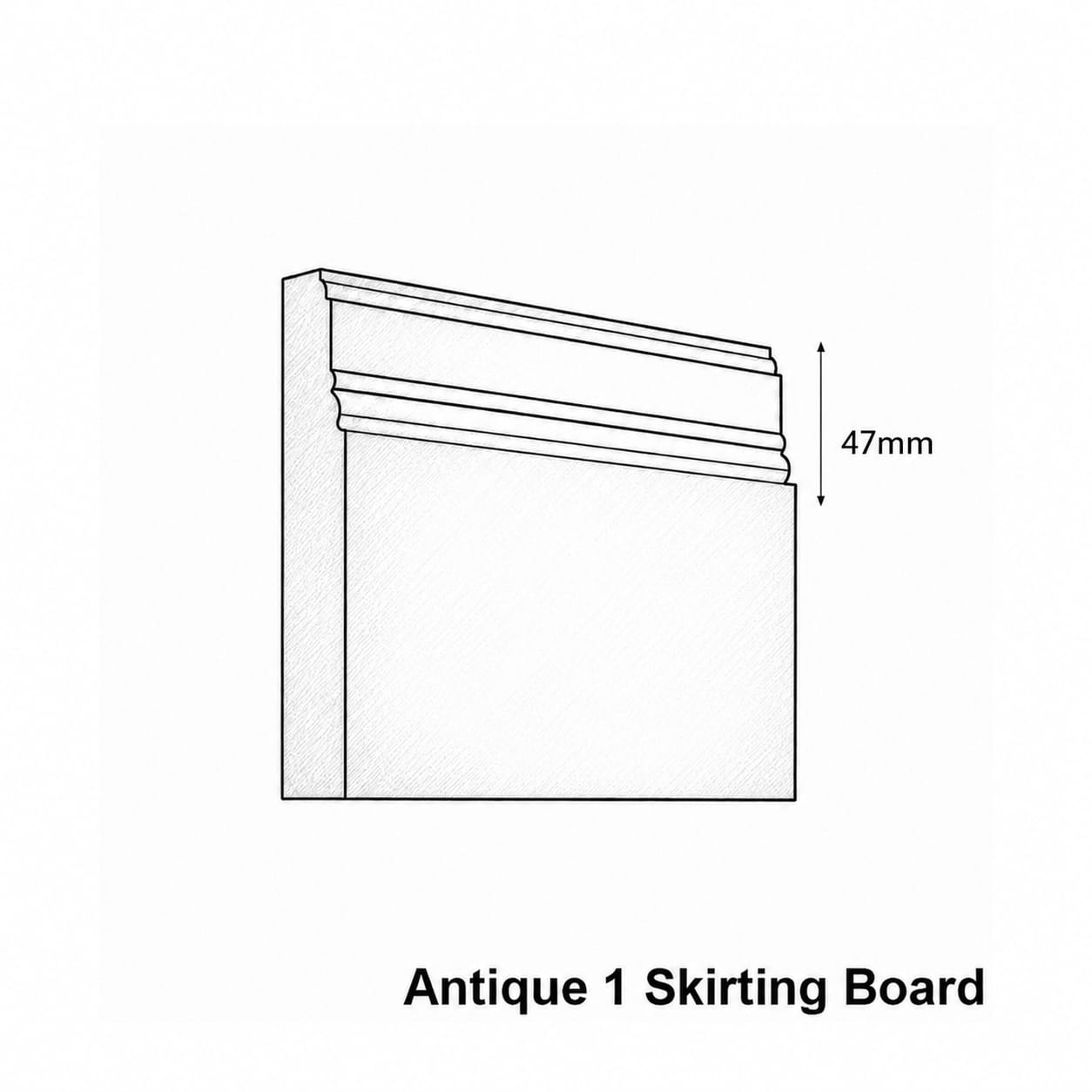 Antique 1 MDF Skirting Board
