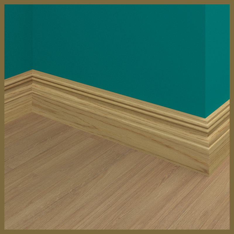 Reeded 2 Oak Skirting Board