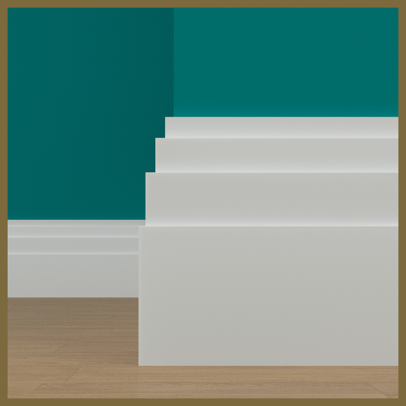 Large Stepped MDF Skirting Board