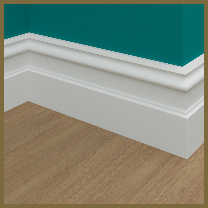 Large Victorian 2 MDF Skirting Board