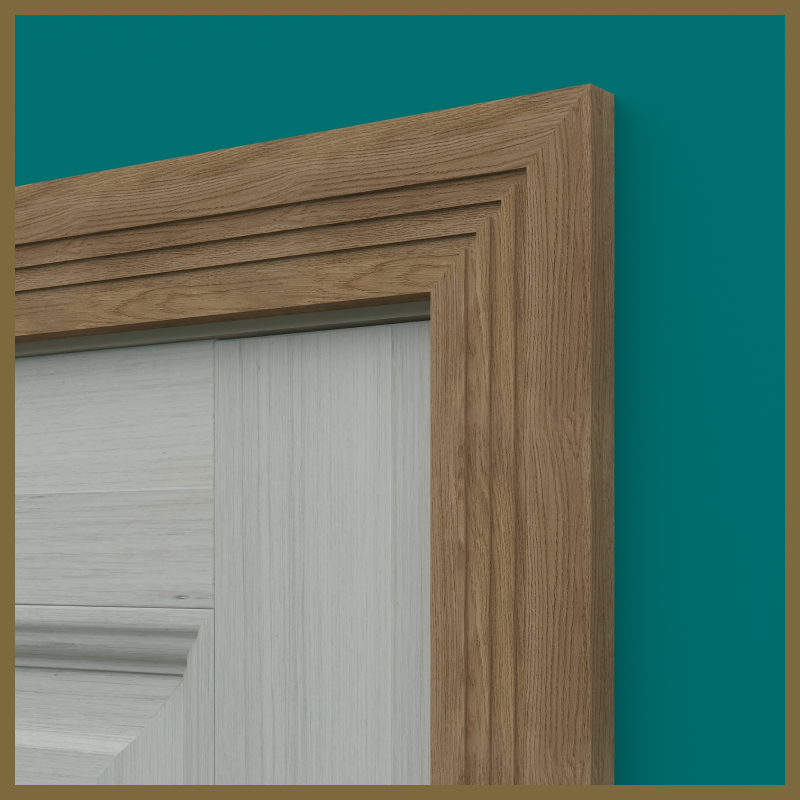 Square Edge Groove 3 Walnut Architrave