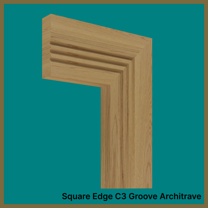 Square Edge C 3 Groove Oak Architrave