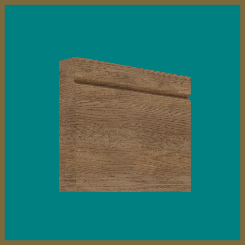 Square Edge C 1 Groove Walnut Skirting Board