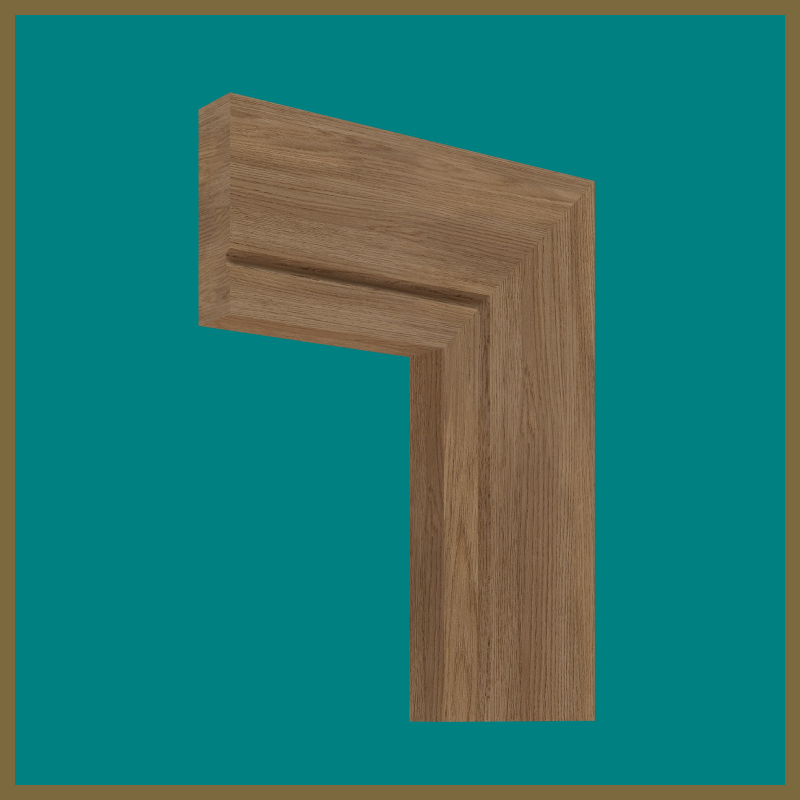 Square Edge C 1 Groove Walnut Architrave