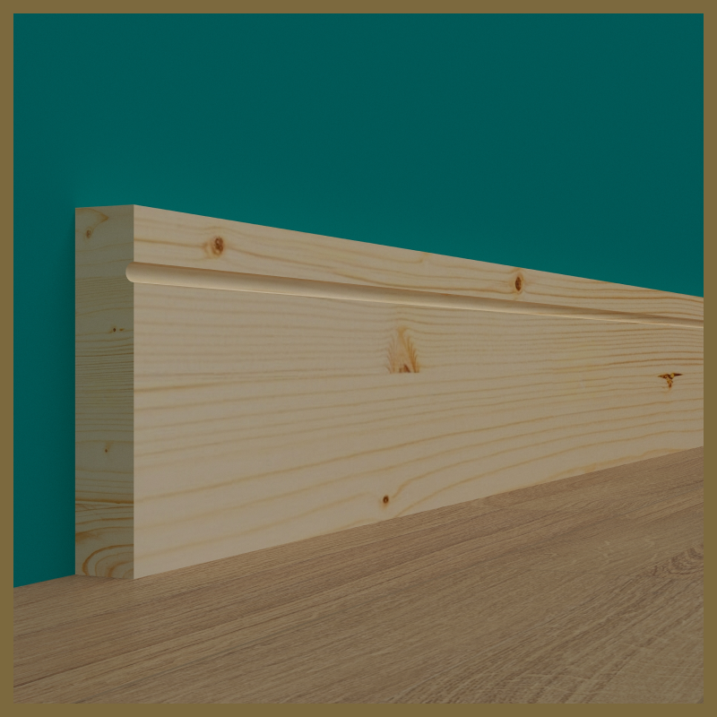 Square Edge C 1 Groove Pine Skirting Board