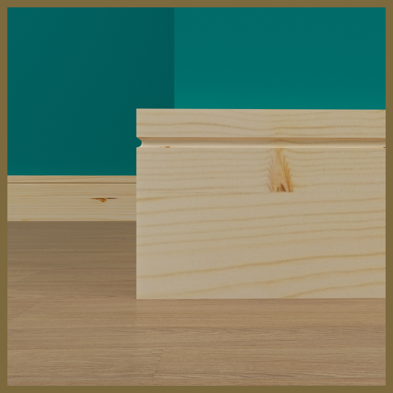 Square Edge C 1 Groove Pine Skirting Board