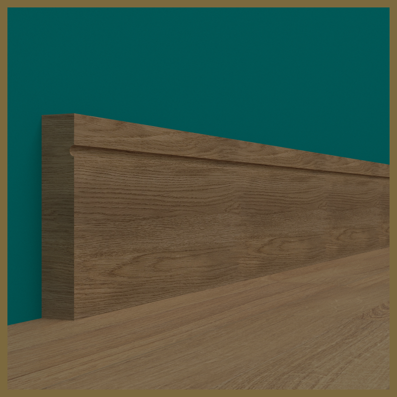 Square Edge C 1 Groove Walnut Skirting Board